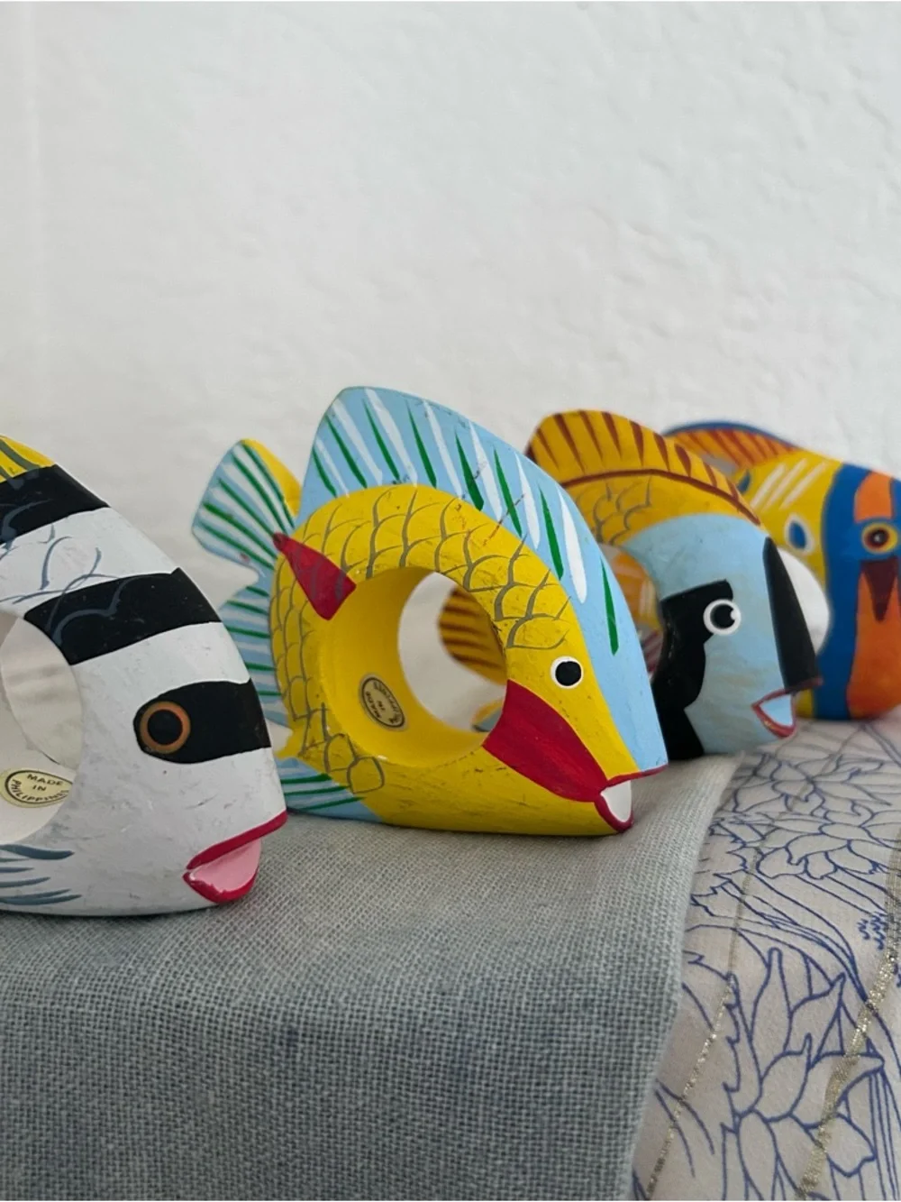 Hand-Painted Yellow Fish Ornament - Decorative Pet Fish Accent